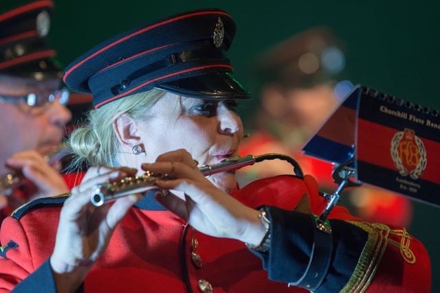 No Fee For Reproduction.

Janice Channing from teh Churchill Flute Band pictured during their sell out performance as part of the 2016 Walled City Tattoo in the Millennium Forum, Derry-Londonderry. The Tattoo had more than 300 performers on stage during a two hour performance and the audience were treated to singing, dancing, traditional pipes and drums, concert bands, Britainsâ€TM Got Talent finalists Old Men Grooving and Stickstoff a 10 piece drumming sensation brought over from Basel, Switzerland. Picture Martin McKeown. Inpresspics.com. 07.05.16