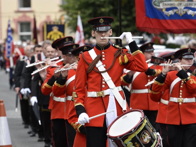 A side drummer with the Churchill Flute Band.