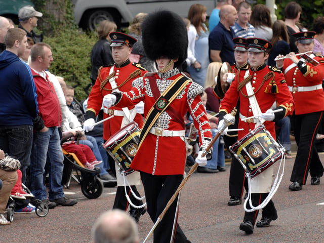 The Churchill Flute Band pictured on parade on Thursday. INLS2912-164KM