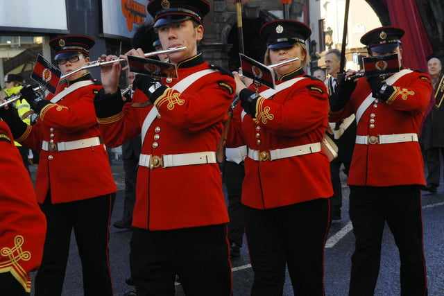 Flautists with the Churchill Flute Band pictured during the parade on Saturday. INLS4910-143KM