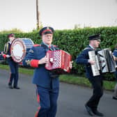 Staffordstown Accordion Band leading the Parade.