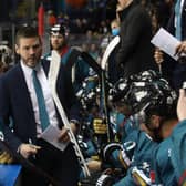 Belfast Giants coach Adam Keefe during Sunday’s EIHL Playoff Grand Final at the Motorpoint Arena, Nottingham