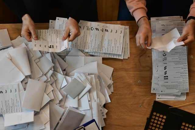 Counting of votes.