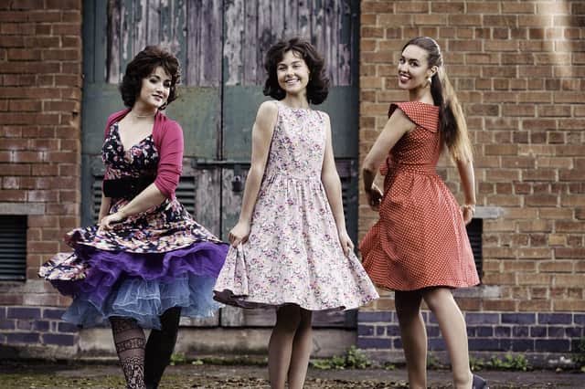 Preparing for the production at Grand Opera House Belfast were, from left to right, Karen Hawthorne as Anita, Lucia McLaughlin as Maria and Evanna Maxted as Elena