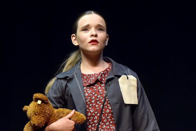 Jessica Irwin performs her Character Solo, 'Evacuee' at Portadown Dance Festival. INPT18-221.