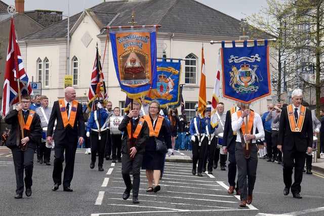 The head of Saturday's Junior LOL parade in the Town Centre. INPT19-231.