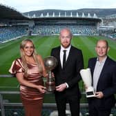 Chris Shields receives the Danske Bank Footballer of the Year award