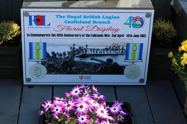 The RBL floral tribute in Stewartstown