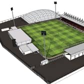 Images have been released of ground redevelopments at Shamrock Park proposed by Portadown Football Club. Image courtesy of www.portadownfc.co.uk.