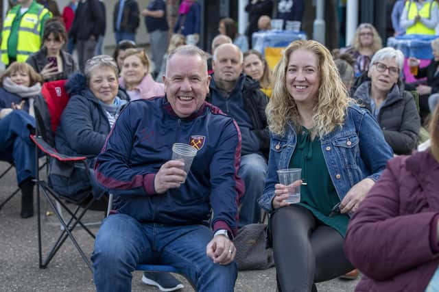 Some of the happy Festival goers enjoying its return to Larne
