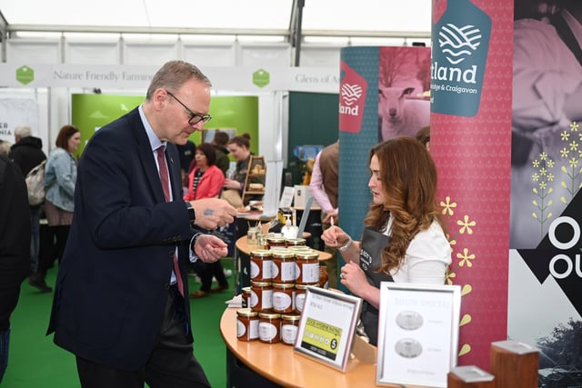 Roger Wilson Chief Executive of Armagh City, Banbridge and Craigavon Borough Council samples produce from its food heartland producers during Balmoral Show.Pic Steven McAuley