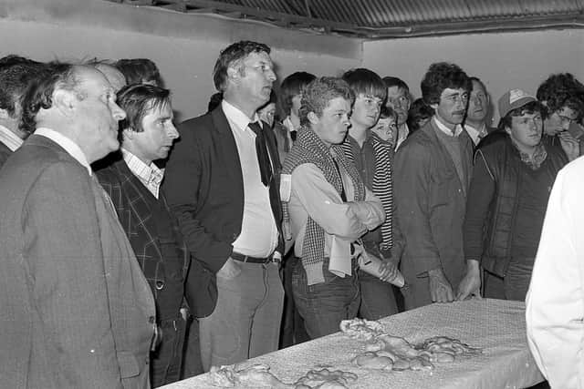 A section of the visitors to a pig production open day which was held at Hillsborough in May 1982. Picture: Farming Life/News Letter archives