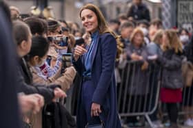 The Duchess of Cambridge talks with students including Lisburn's Jack Baird