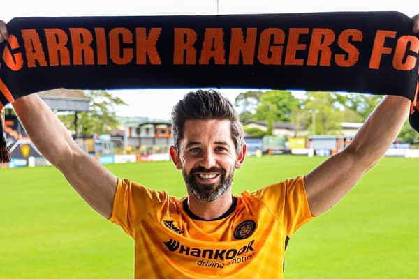 Curtis Allen has signed for Carrick Rangers. Picture courtesy of Carrick Rangers FC