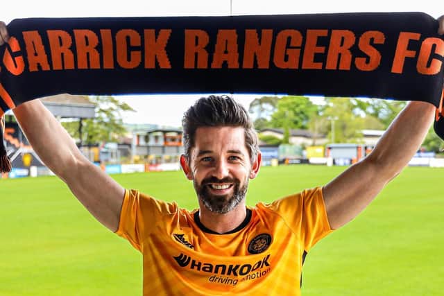 Curtis Allen has signed for Carrick Rangers. Picture courtesy of Carrick Rangers FC