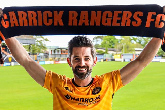 Curtis Allen has signed for Carrick Rangers. Picture courtesy of Carrick Rangers FC