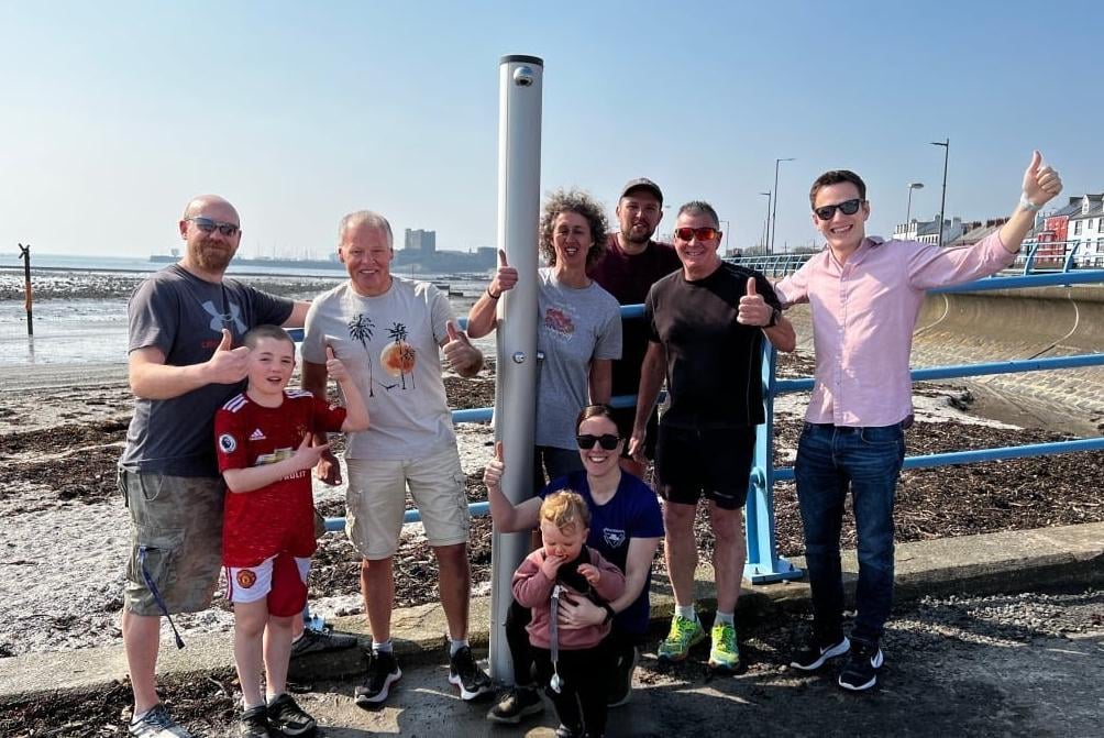 Carrickfergus sea swimmers boosted with a new outdoor shower at popular location