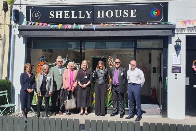 Pictured at the opening of the new Shelly House premises are - Brigid Napier, Donna Thompson, Frank Marks, Maria Marks, Shelly McCord, Gillian Connolly, Tony Barclay, John Stewart