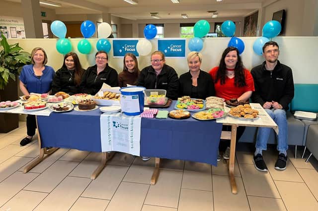 Tha team from idverde who are taking part in the Off The Rails Shops Challenge 2022 in Coleraine on May 26 to raise funds for Cancer Focus NI