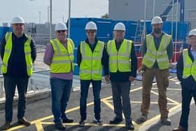 Ald  Billy Ashe, Ald Noel Williams, Cllr Peter Johnston and Cllr Bobby Hadden inspecting the new household recycling and waste transfer centre at Sullatober.