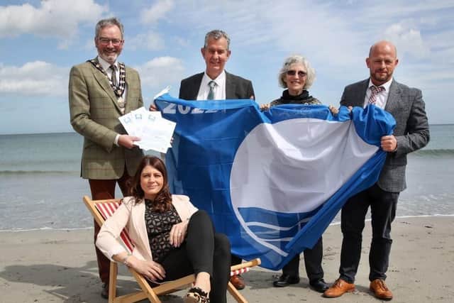 Mid and East Antrim receives awards on Ballygally Beach