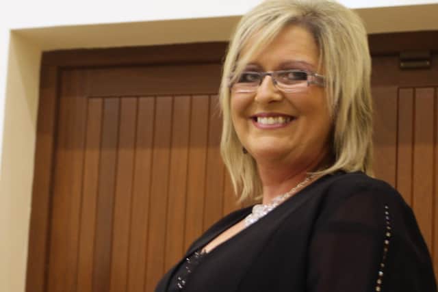 INFORM. Claire Bleakley, who acted as Compere during 'An Evening of Fashion' at Dunluce Church Hall on Wednesday night in aid of the Youth Club.BM19-028SC.