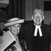 The Reverend Dr Ian Paisley with his wife Eileen, daughter Sharon and shy grand-daughter Lydia at the Free Presbyterian Church's 40th anniversary celebrations at the King's Hall in March 1991. Picture: News Letter archives