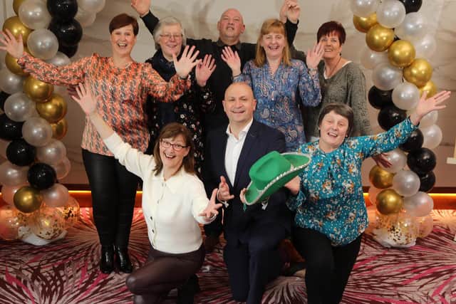 Norma McGuinness, Heather Robinson, Trevor Wilson, Mildred McMaster, Lesley Buchanan, Helen Gault, George Rankin and Elaine Kinlough.