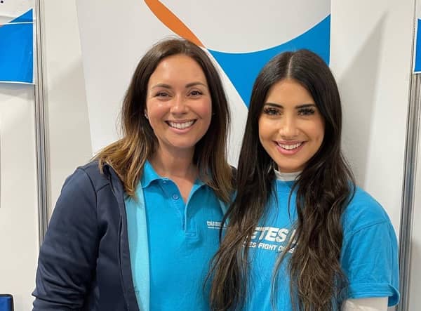 Heather Causer (left) Community Engagement Manager for Diabetes UK Northern Ireland and Sarah-Louise Watson (right) Miss World NI finalist.