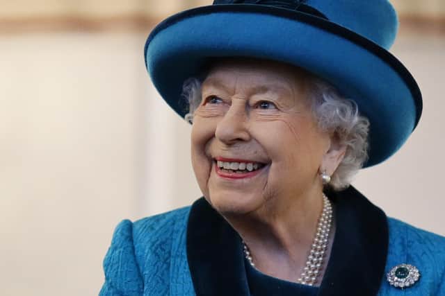 LONDON, ENGLAND - NOVEMBER 26: Queen Elizabeth visits the new headquarters of the Royal Philatelic society on November 26, 2019 in London, England. (Photo by Tolga Akmen - WPA Pool/Getty Images)