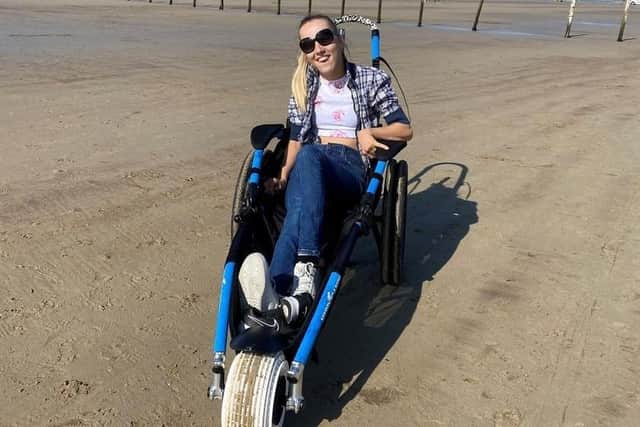Thanks to the Mae Murray Foundation disabled people of all ages are now able to enjoy Portstewart Strand