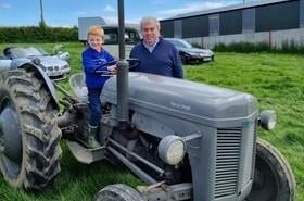 Starting young on the tractor at the Village Fete organised by Mavemacullen Accordion Band  in Clare, Tandragee on May 21 to celebrate the Queen’s Platinum Jubilee.