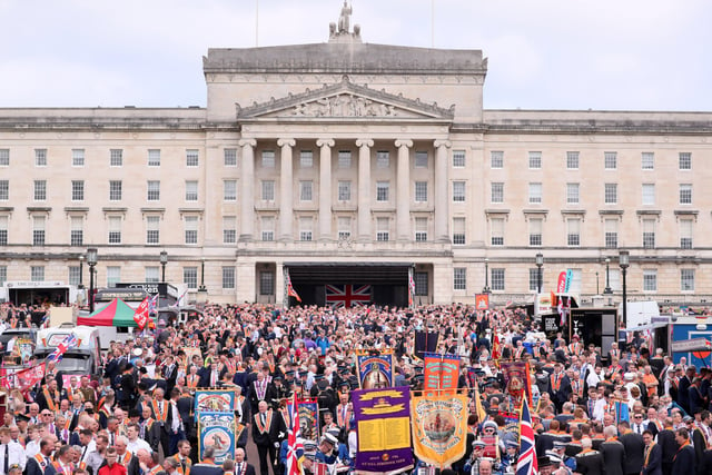 Stormont Estate was filled with colour and music for the NI centenary event. 

Picture by Jonathan Porter/PressEye