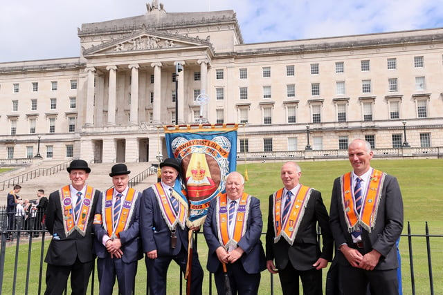 Gathered for the centenary event organised by the Grand Orange Lodge of Ireland. 



Picture by Jonathan Porter/PressEye