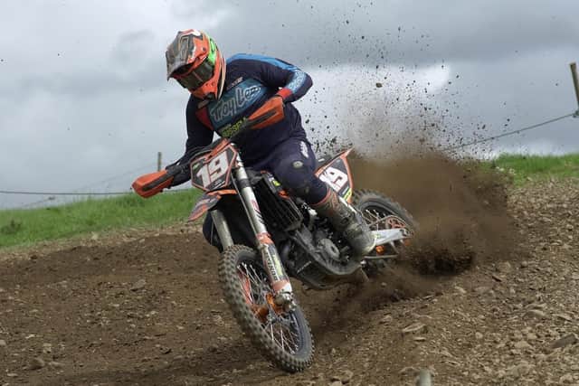 David Russell of Stephen Russell Motocross on his 2022 KTM 250 F in group one race