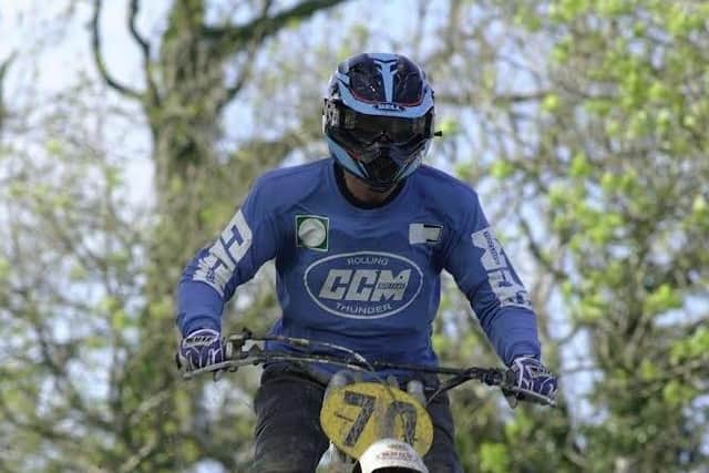 Martin Stitt on a 1977 500 CCM machine during the Stitt Marine Grade C qualifier