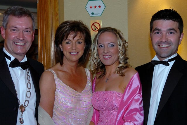 Pictured at the May Ball held in the Glenavon House Hotel in 2007 were Keith and Linda Burrows and Charmine and Johnston Bell.