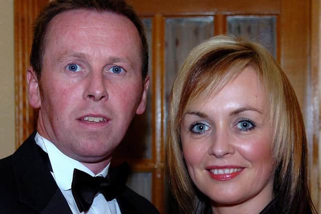 Nigel Currie and Wendy Graham captured at the night out in the Glenavon House Hotel .