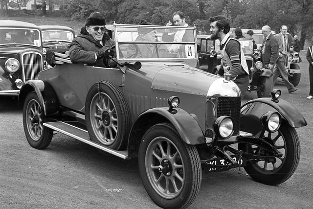 Vintage and veteran vehicles fans turned out for the annual Pinta Parade from Lisburn in May 1982. Mr J Wilton of Belfast sets off in his 1924 Morris Cowley. Picture: News Letter archives