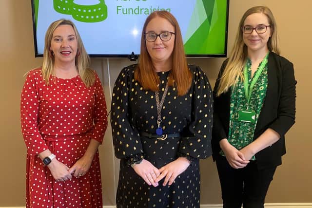 Joanne McMaster, Supporter Fundraising Manager NSPCC NI, Amy Palmer, and Katrina Hughes, Corporate and Events Fundraising Manager, NSPCC NI