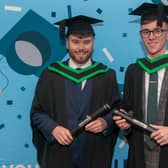 Larne friends and Mechanical and Manufacturing Engineering students Brad Smyth (left) and James Burns (right) have graduated from Northern Regional College.