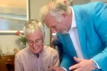 Author David Dunlop with local historian, Robert Corbett