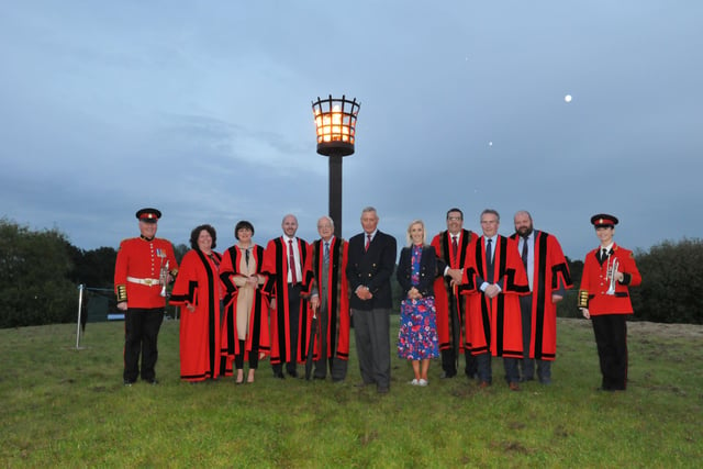 After the lighting of the Craigavon Jubilee Beacon.