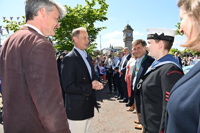 The Earl and Countess of Wessex visited in Bangor as part of the Queen's Platinum Jubilee celebrations.  

Photo by Stephen Hamilton / Press Eye.