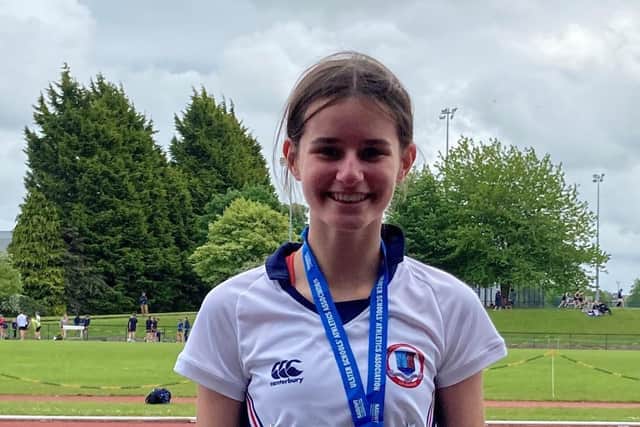Amy Cardwell Ulster Champion and record holder in the high jump.
