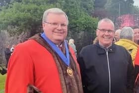 Cllr Jonathan Craig and Jim McLaughlin
