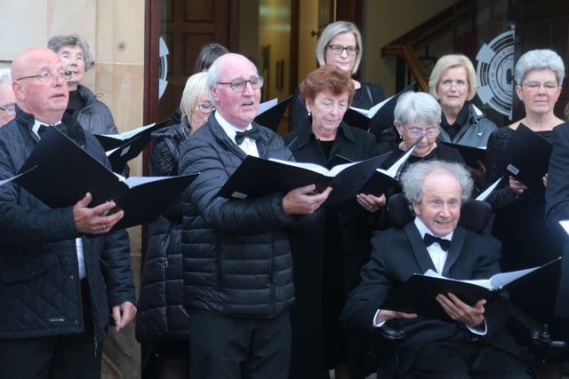 Coleraine Community Choir entertained the crowds ahead of the lighting of the Platinum Jubilee beacon in Coleraine