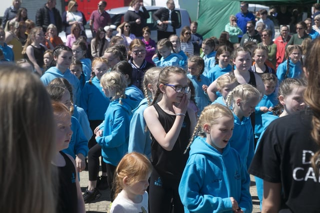 Dancers at the Rathlin Sound Maritime festival in Ballycastle on Sunday
