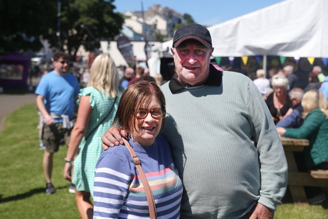 Gerry and Siobhan McGrady at the Rathlin Sound Maritime festival in Ballycastle on Sunday