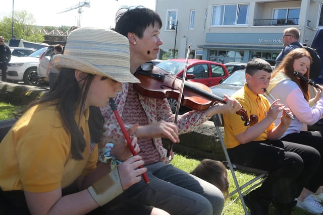 Trad music at the Rathlin Sound Maritime festival in Ballycastle on Sunday